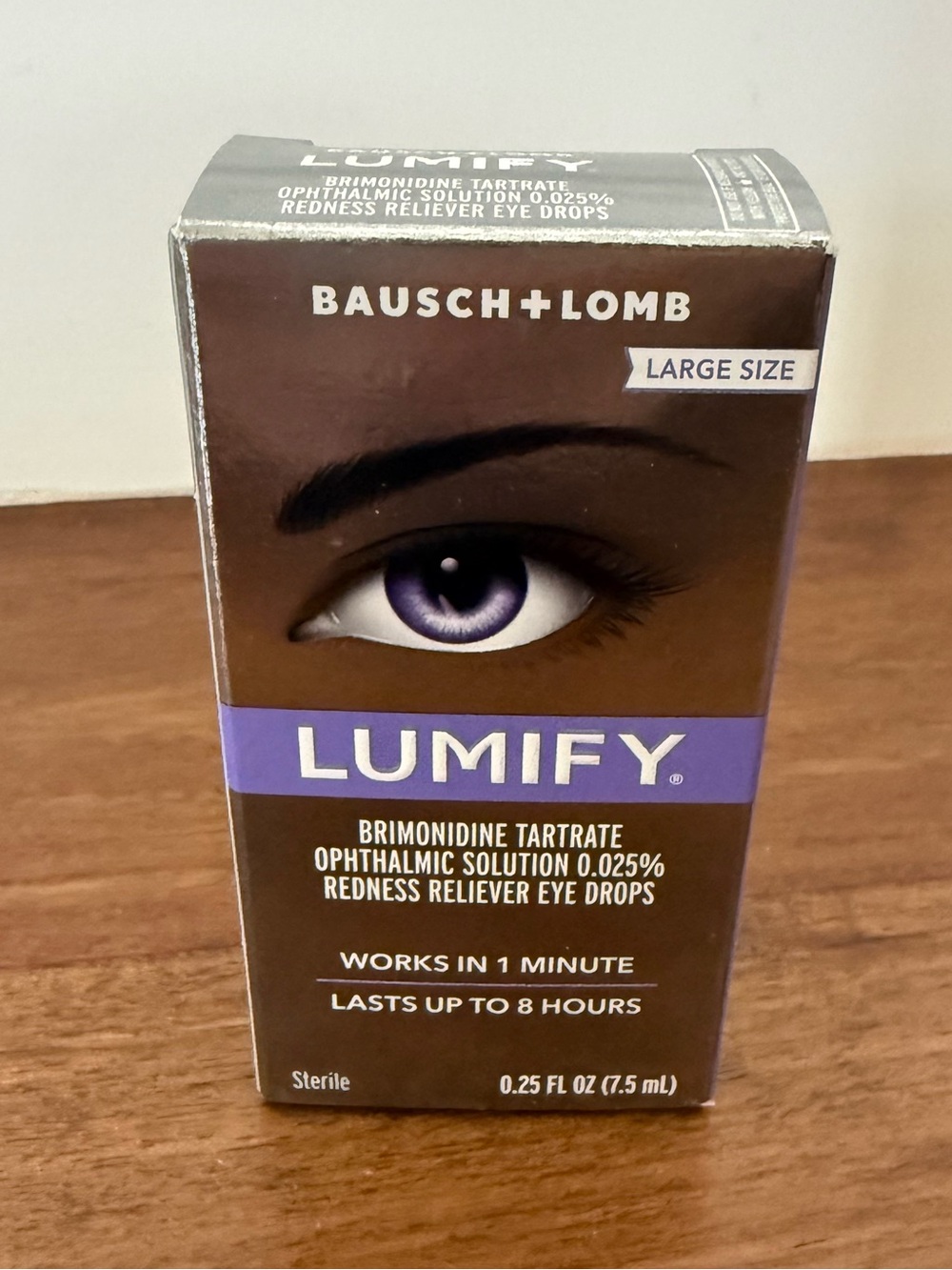 Bausch + Lomb Lumify Redness Reliever Eye Drops - Brown & Purple Packaging